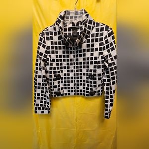 GRACE ELEMENTS  Women's black & white plaid Jacket 6